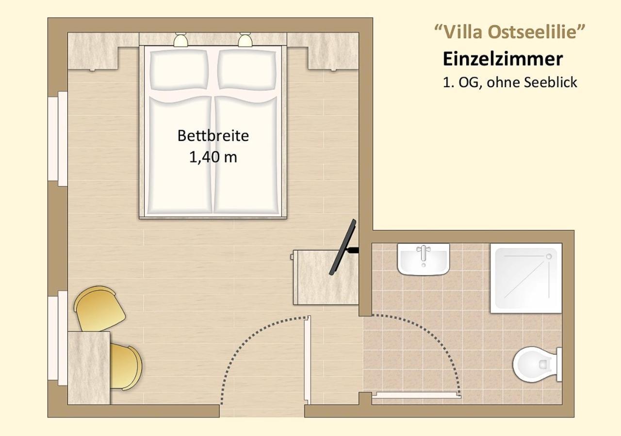Ferienzimmer In Der Villa Ostseelilie Sassnitz Eksteriør billede